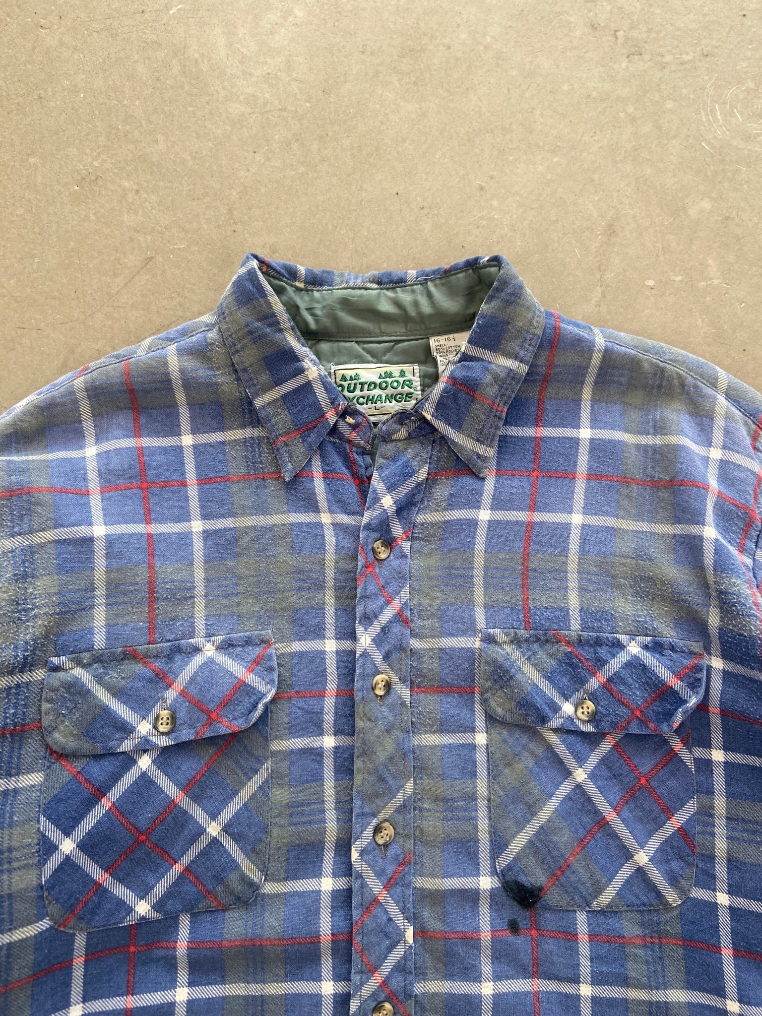 1990's Outdoor Exchange Lined Work Shirt - L