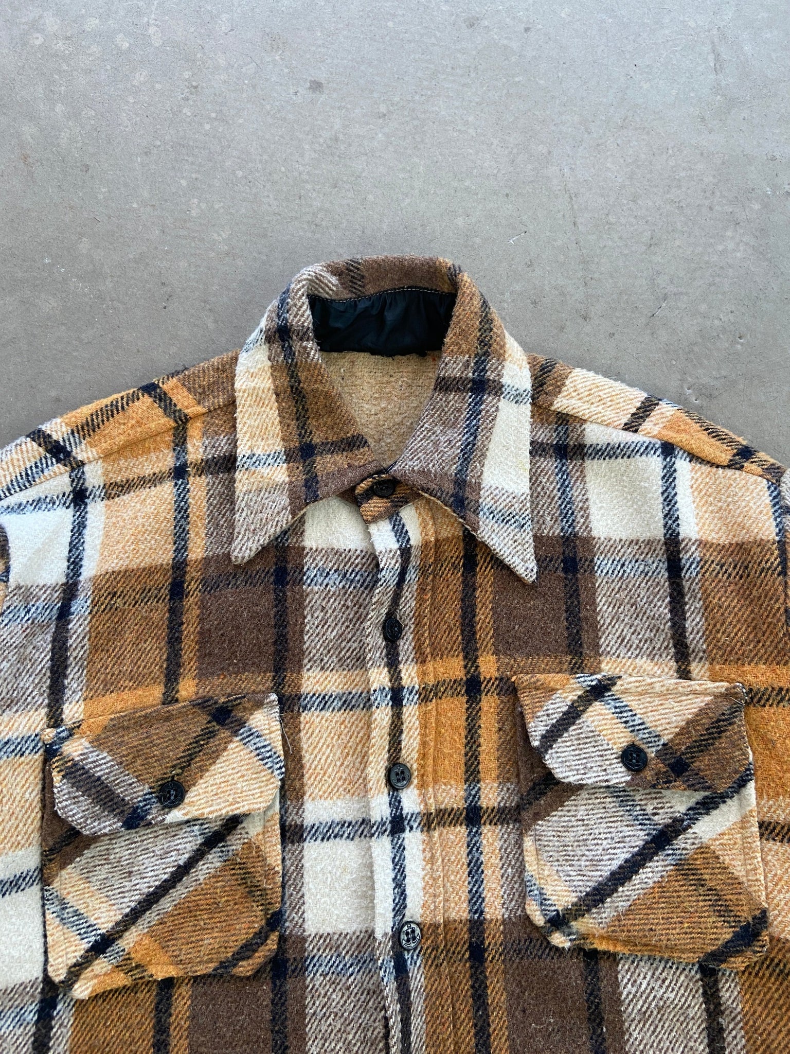 1970's Fleece Lined Flannel Shirt - L