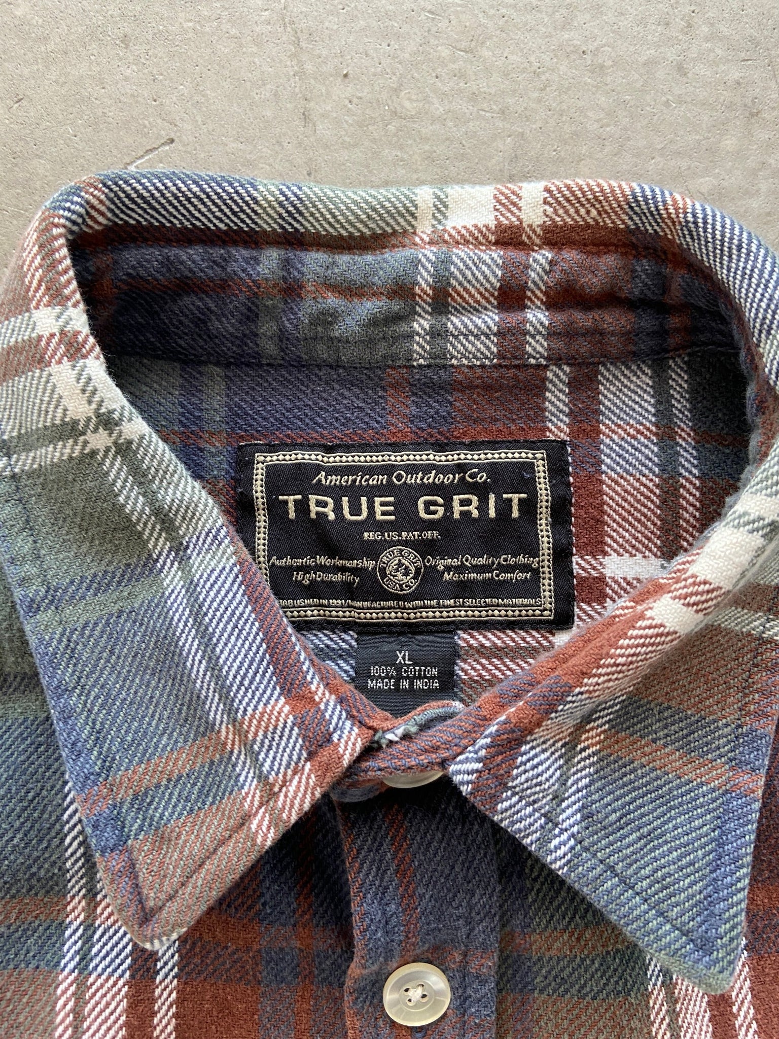 True Grit Flannel Check Shirt - XL