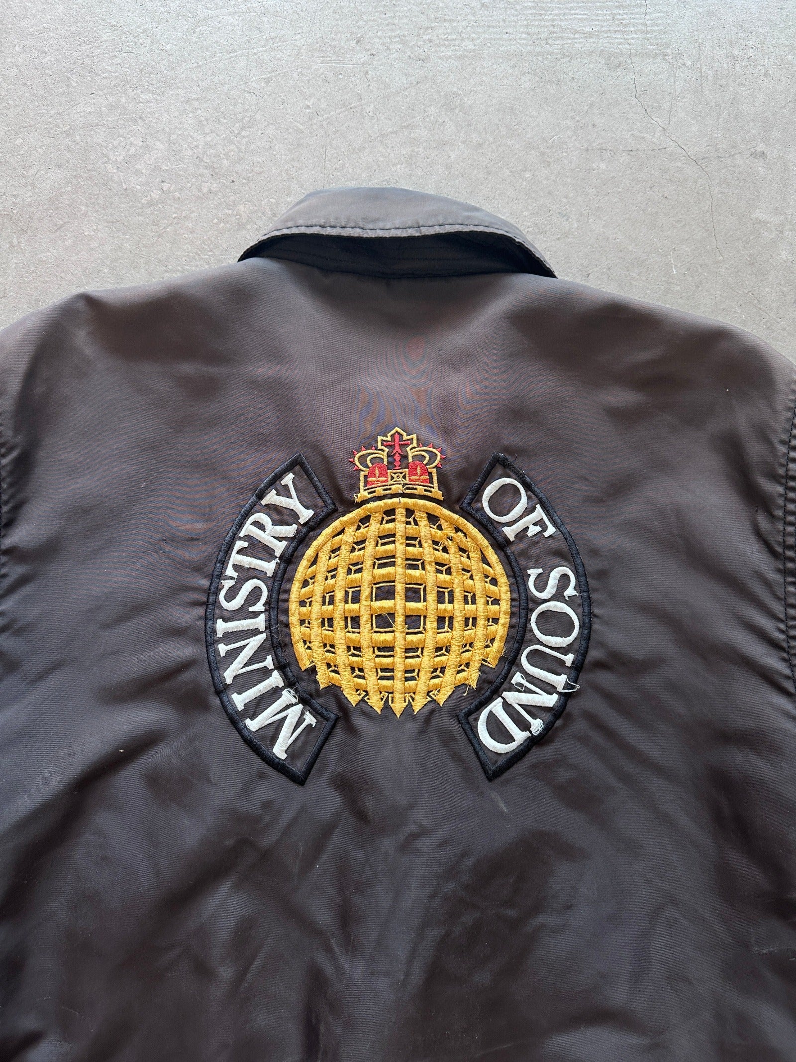 1990's Ministry of Sound Flight Jacket - L – Permanent Orbit 1990's Ministry of Sound Flight Jacket - L – Permanent Orbit