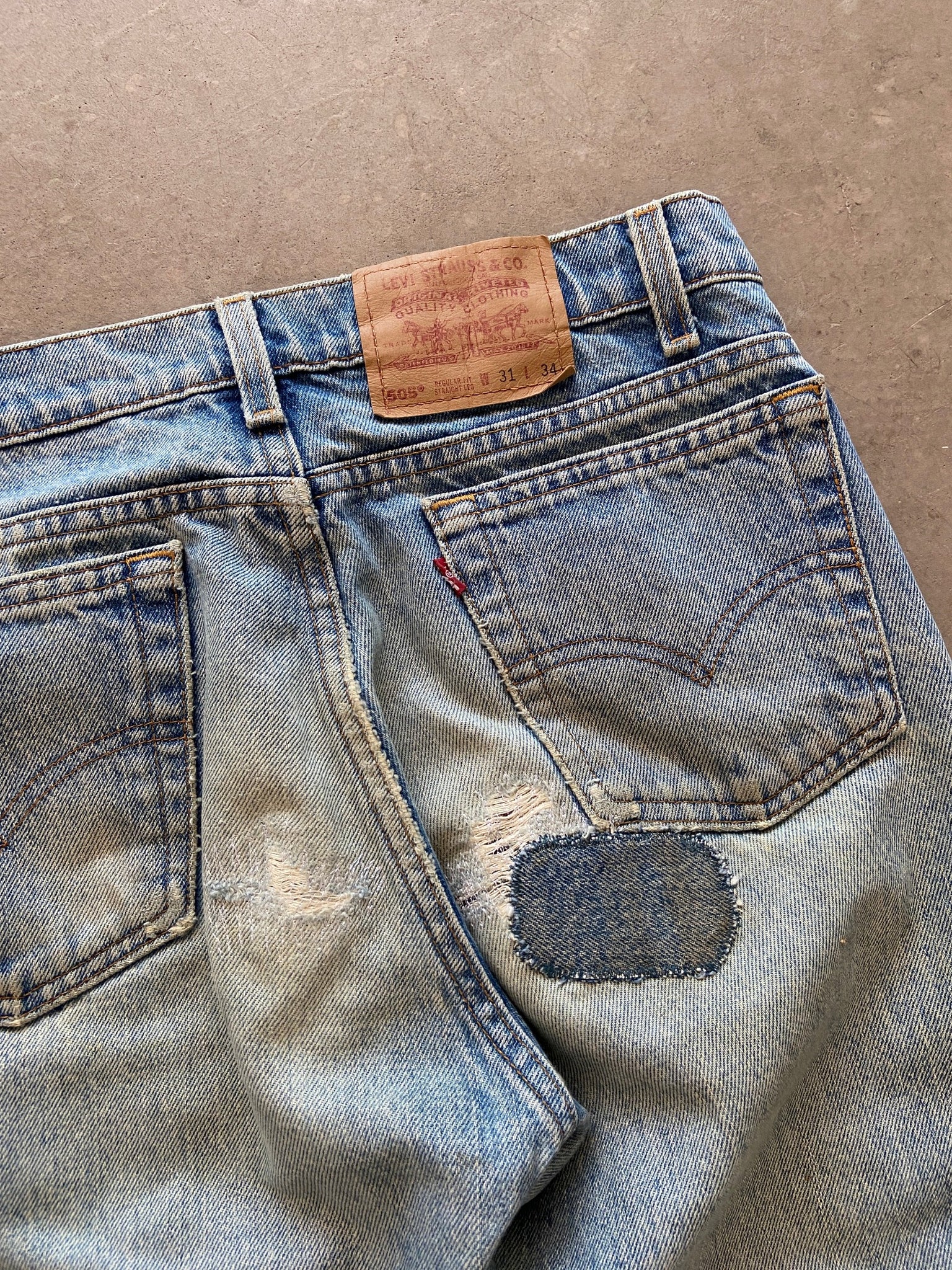 1995 Levi’s 505 Repaired Jeans - 31 x 34