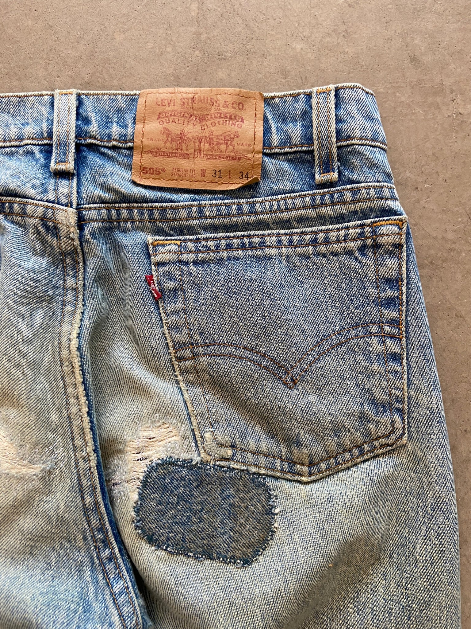 1995 Levi’s 505 Repaired Jeans - 31 x 34