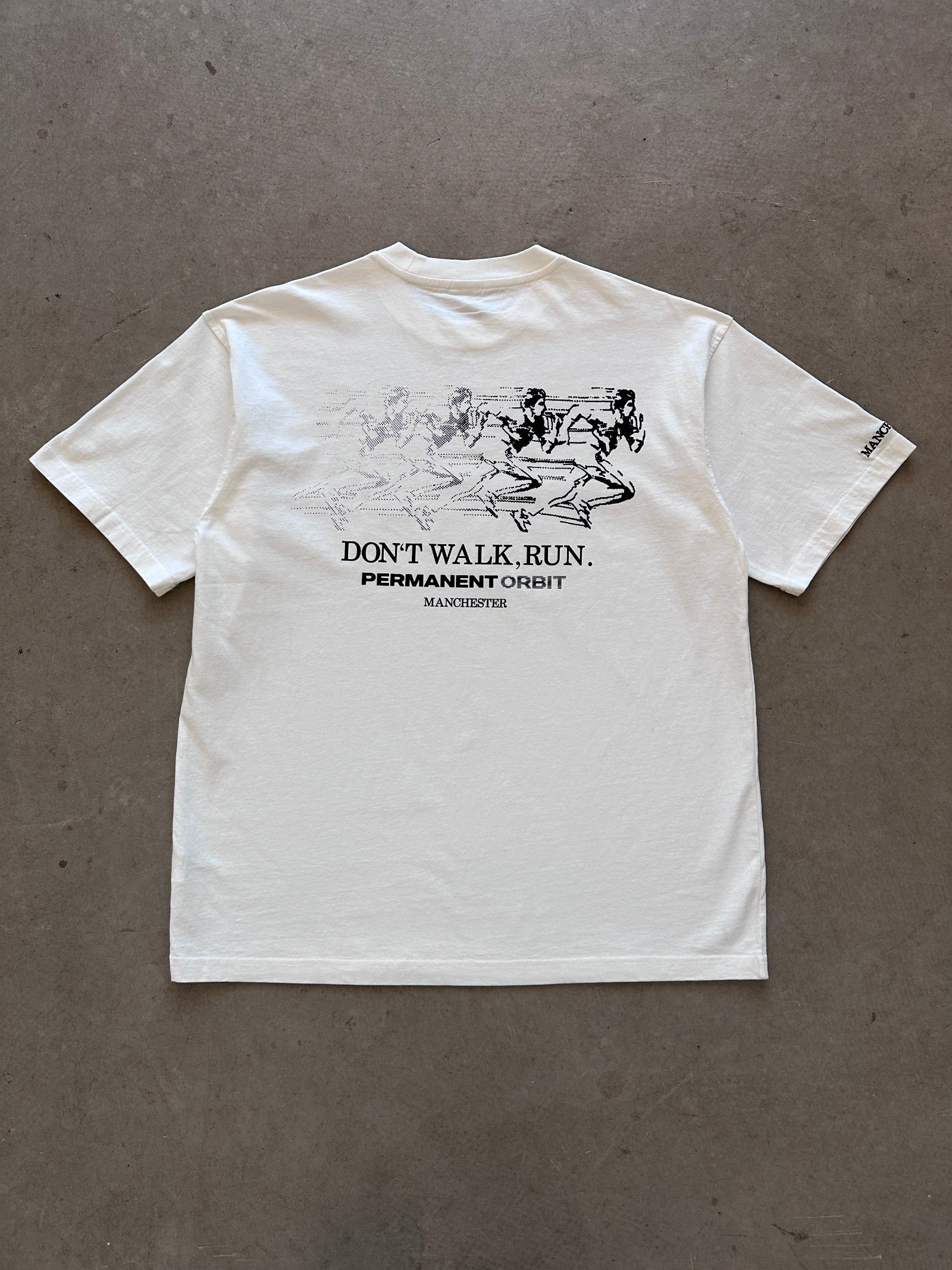 Permanent Orbit Don't Walk, Run T-Shirt - White