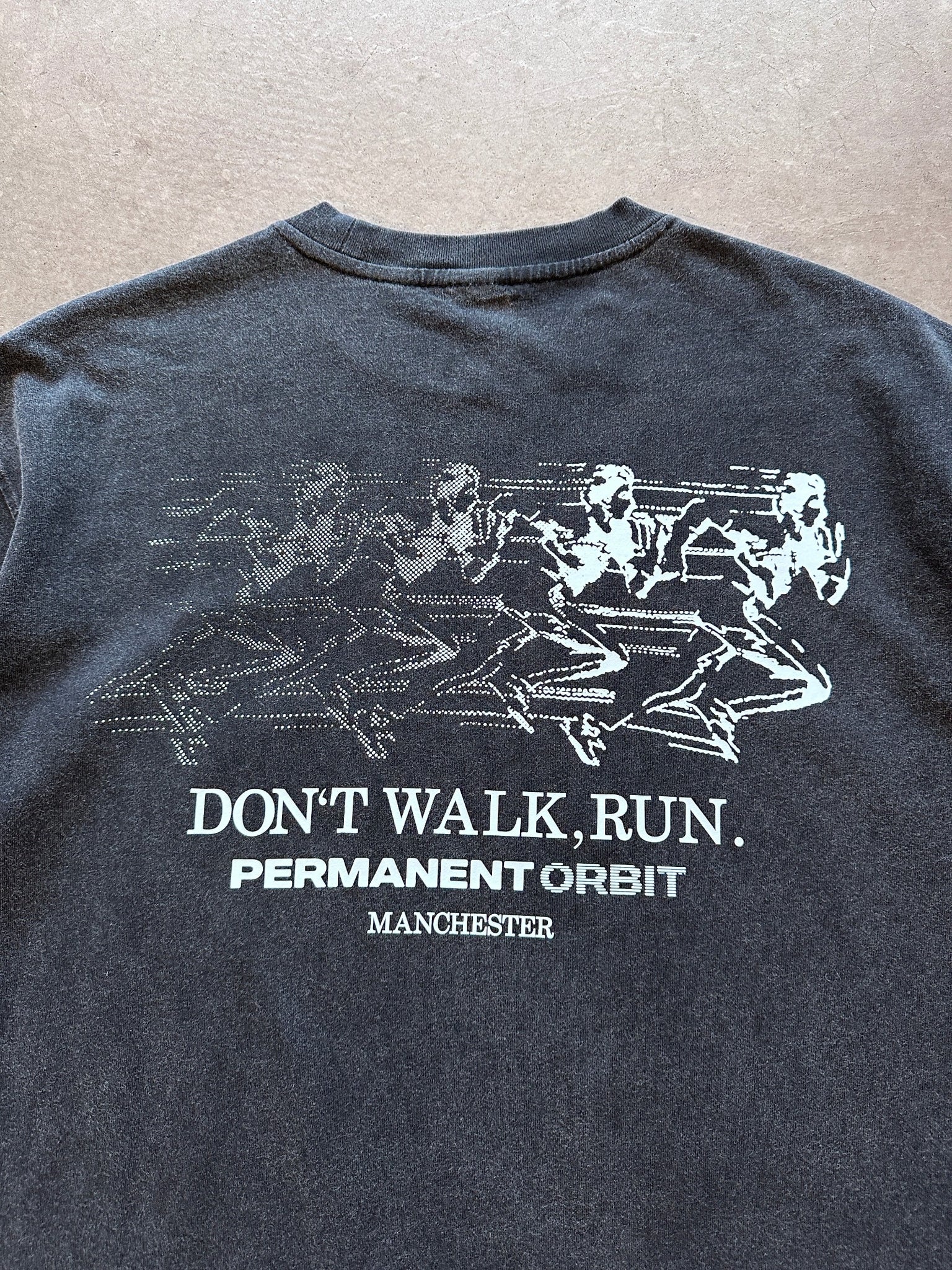 Permanent Orbit Don't Walk, Run T-Shirt - Black