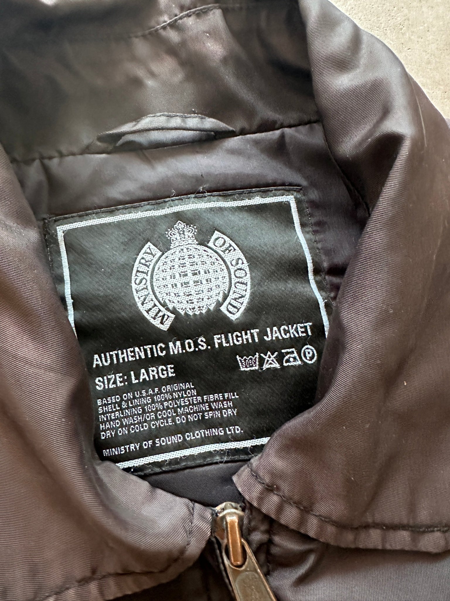 1990's Ministry of Sound Flight Jacket - L