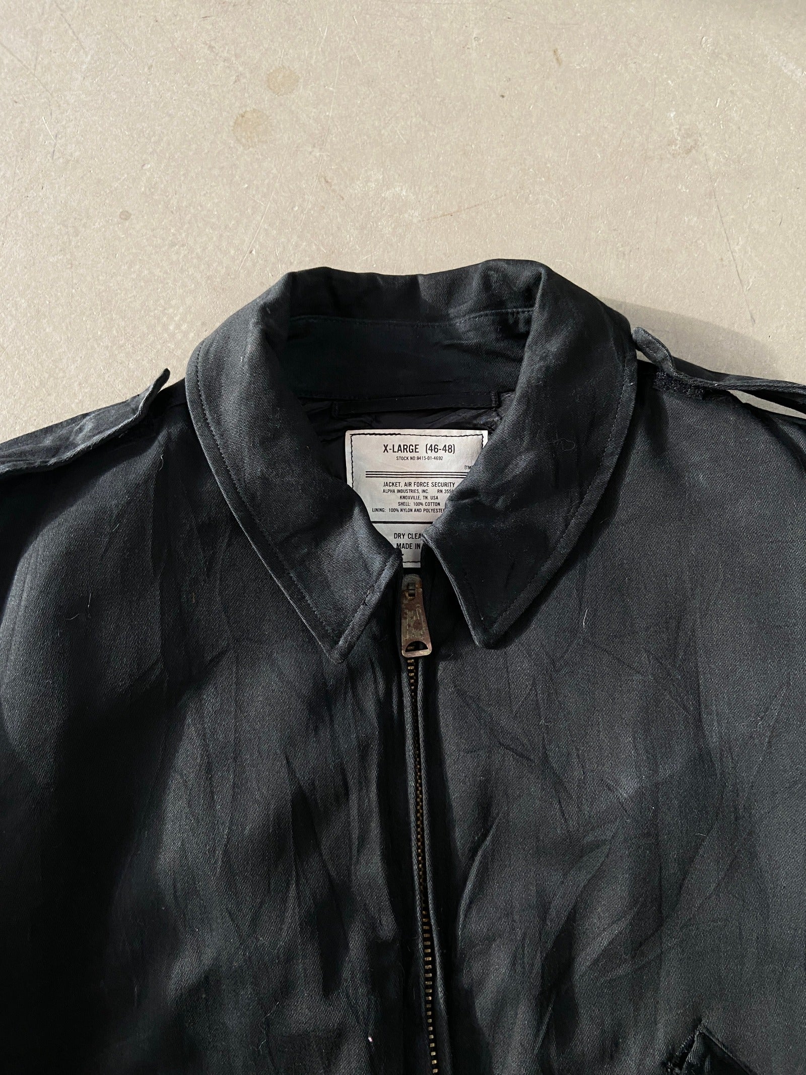 1980's Alpha Industries Air Force Security Jacket - XL – Permanent