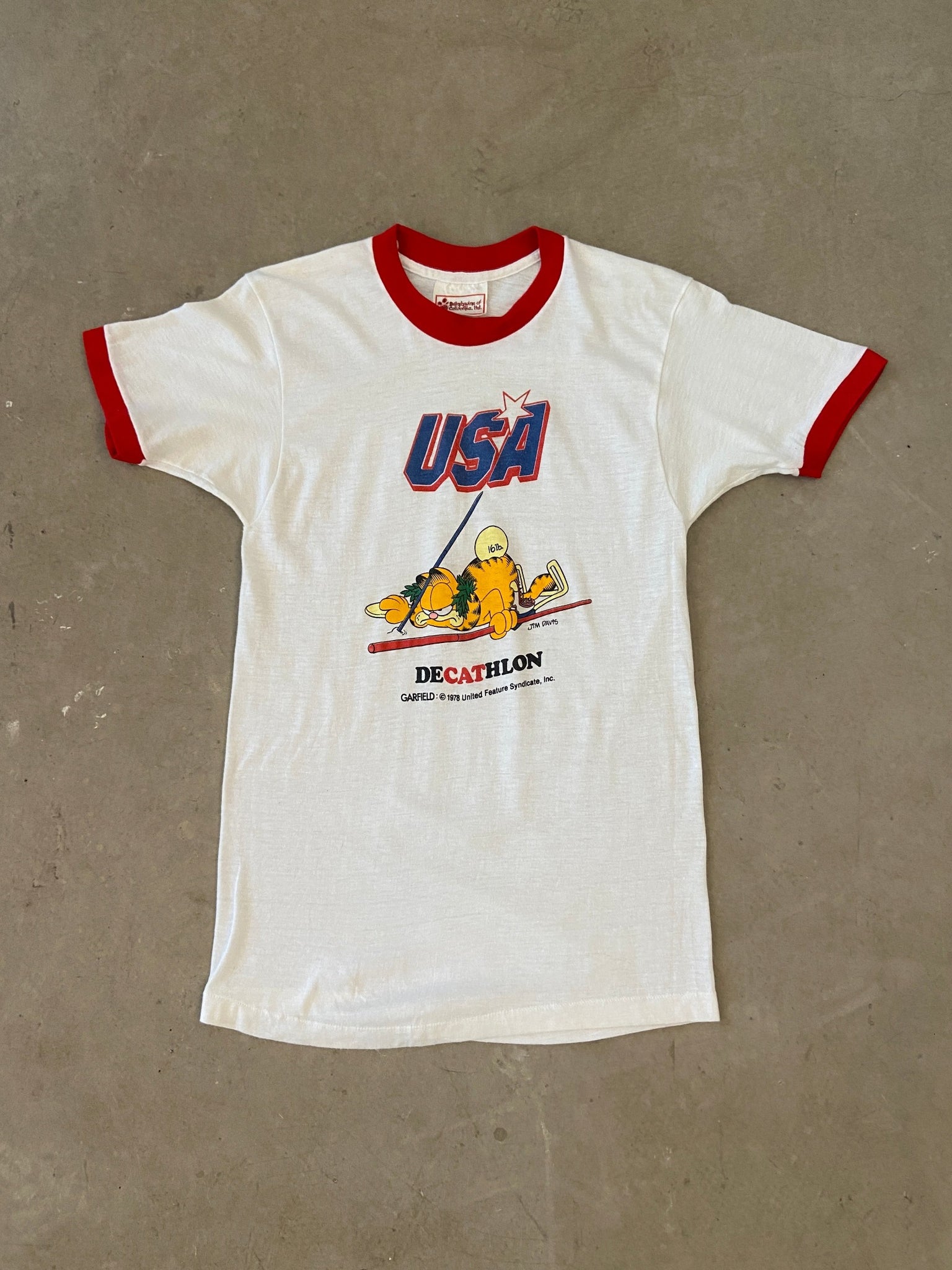 1978 USA Garfield Decathlon T-shirt - M