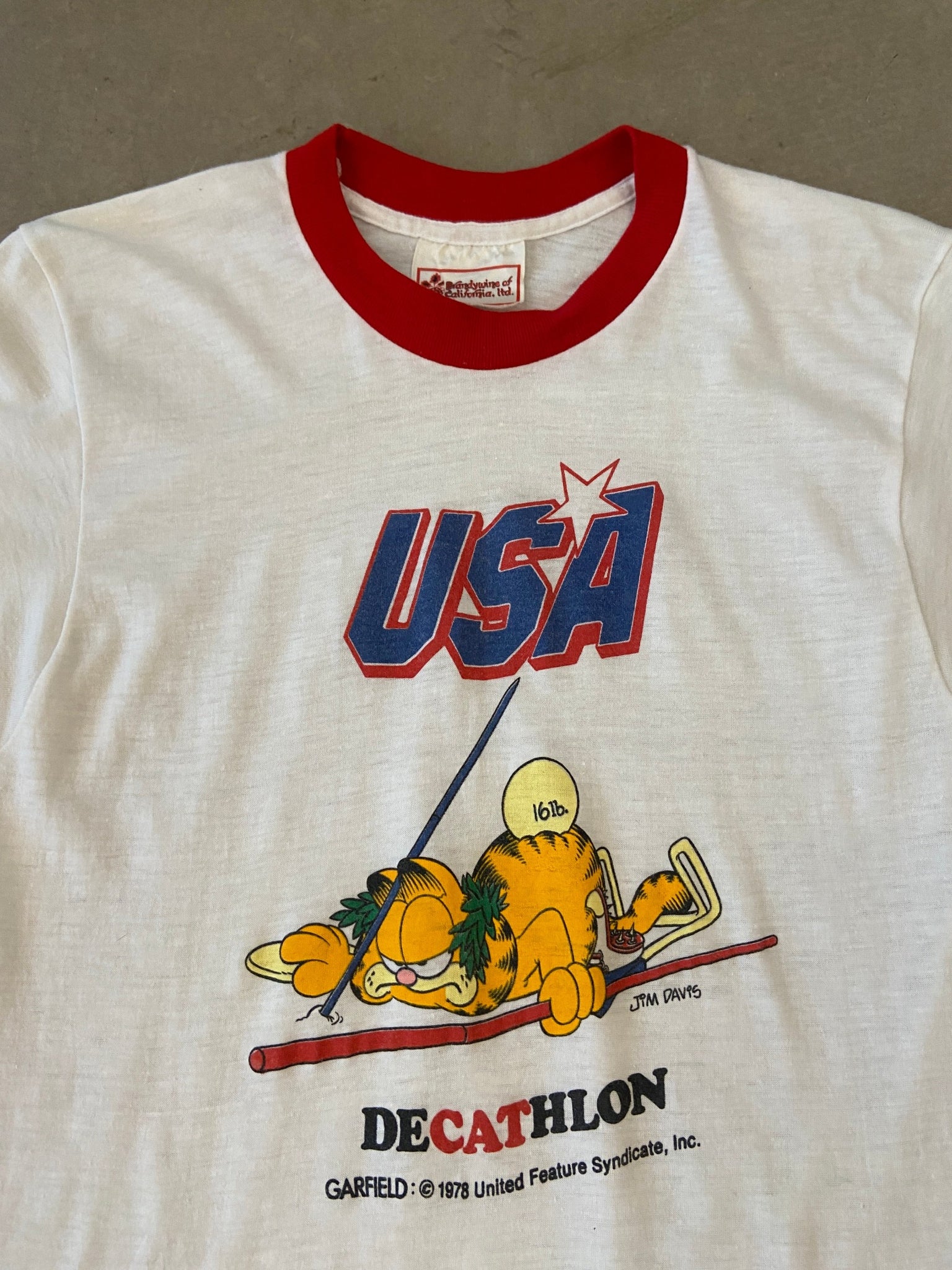 1978 USA Garfield Decathlon T-shirt - M