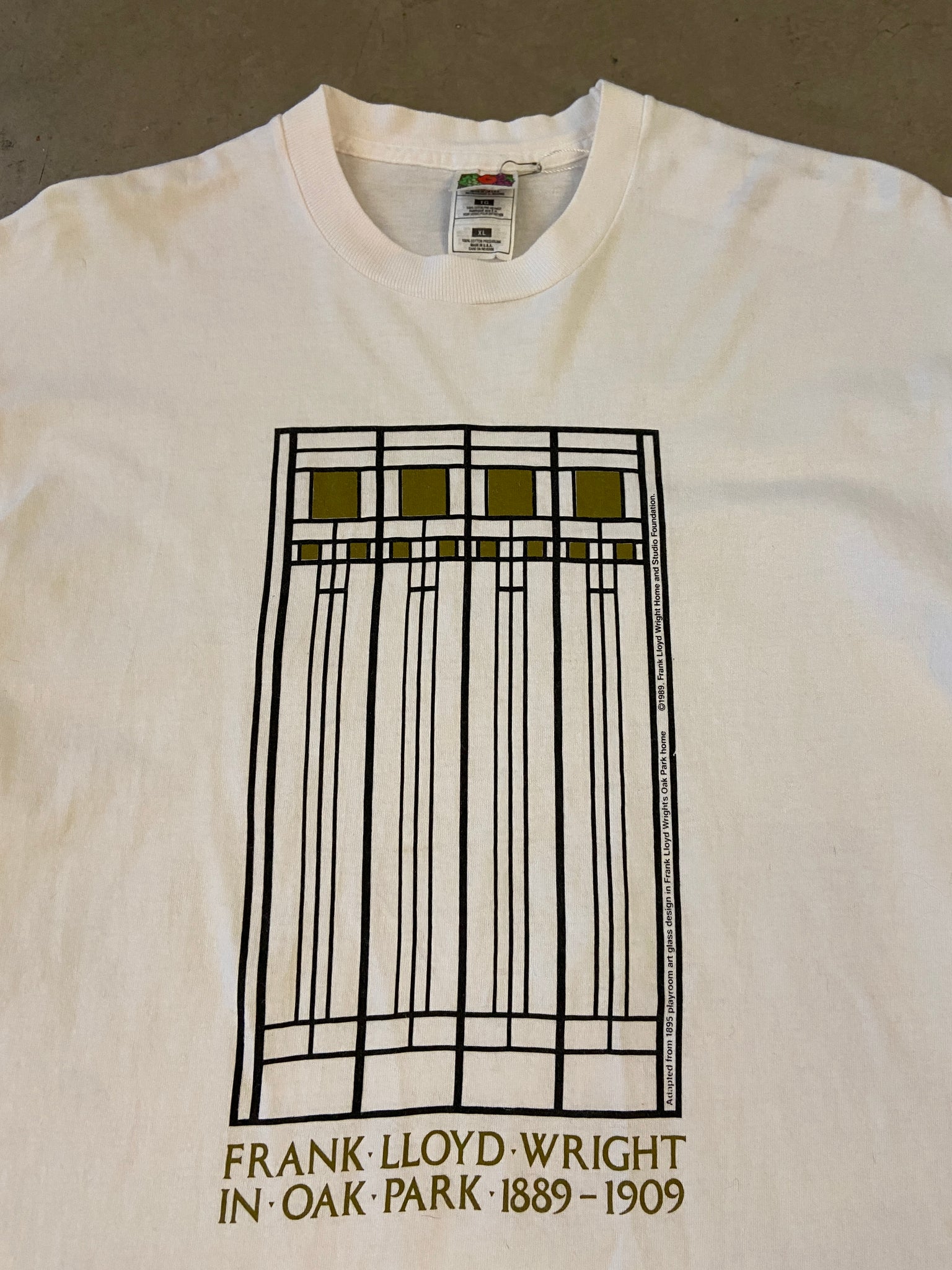 Frank Lloyd Wright Playroom Art Glass T-Shirt - XL