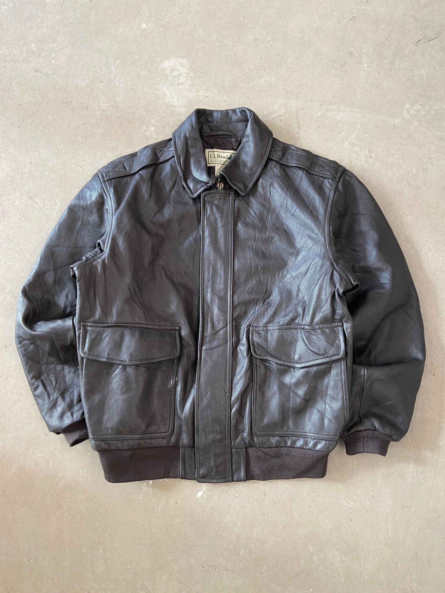 LL Bean Leather Flight Jacket - XL