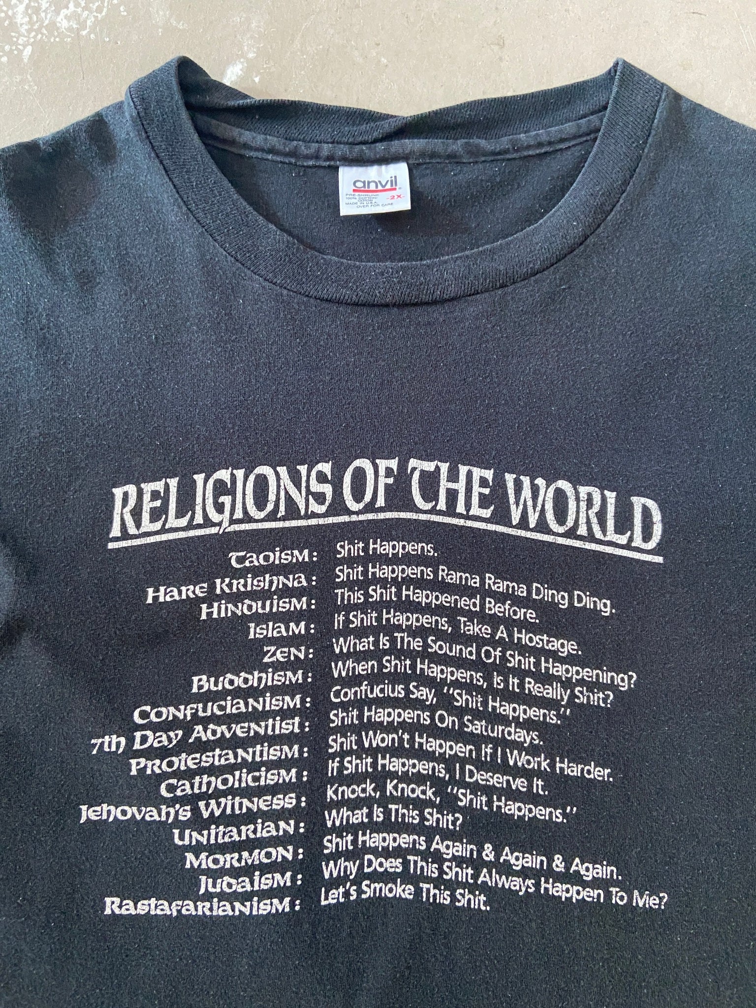 1990's Religions Of The World T-Shirt - XXL