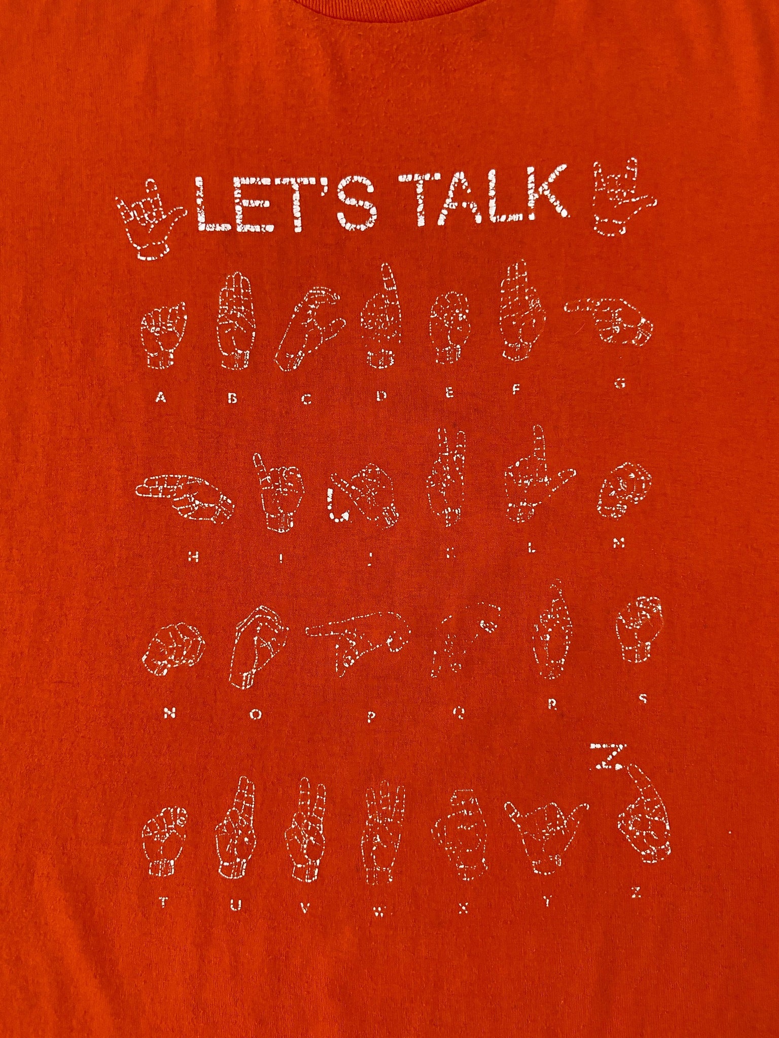 1990's Let's Talk Sign Language T-Shirt - XL
