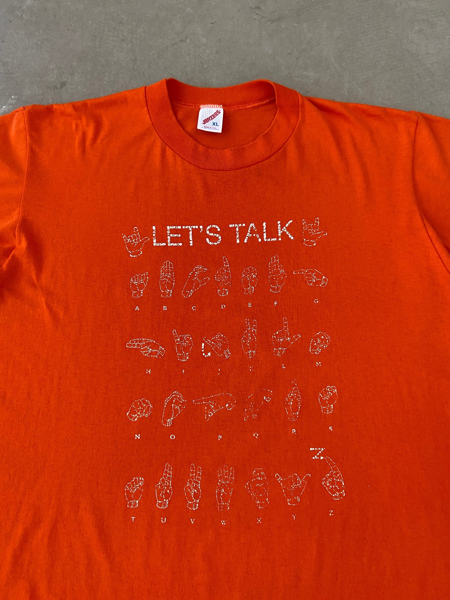 1990's Let's Talk Sign Language T-Shirt - XL
