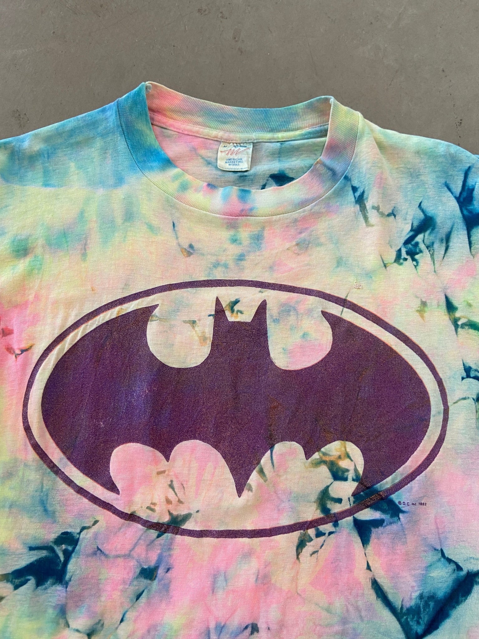1982 Batman DC Tie Dye T-Shirt - M