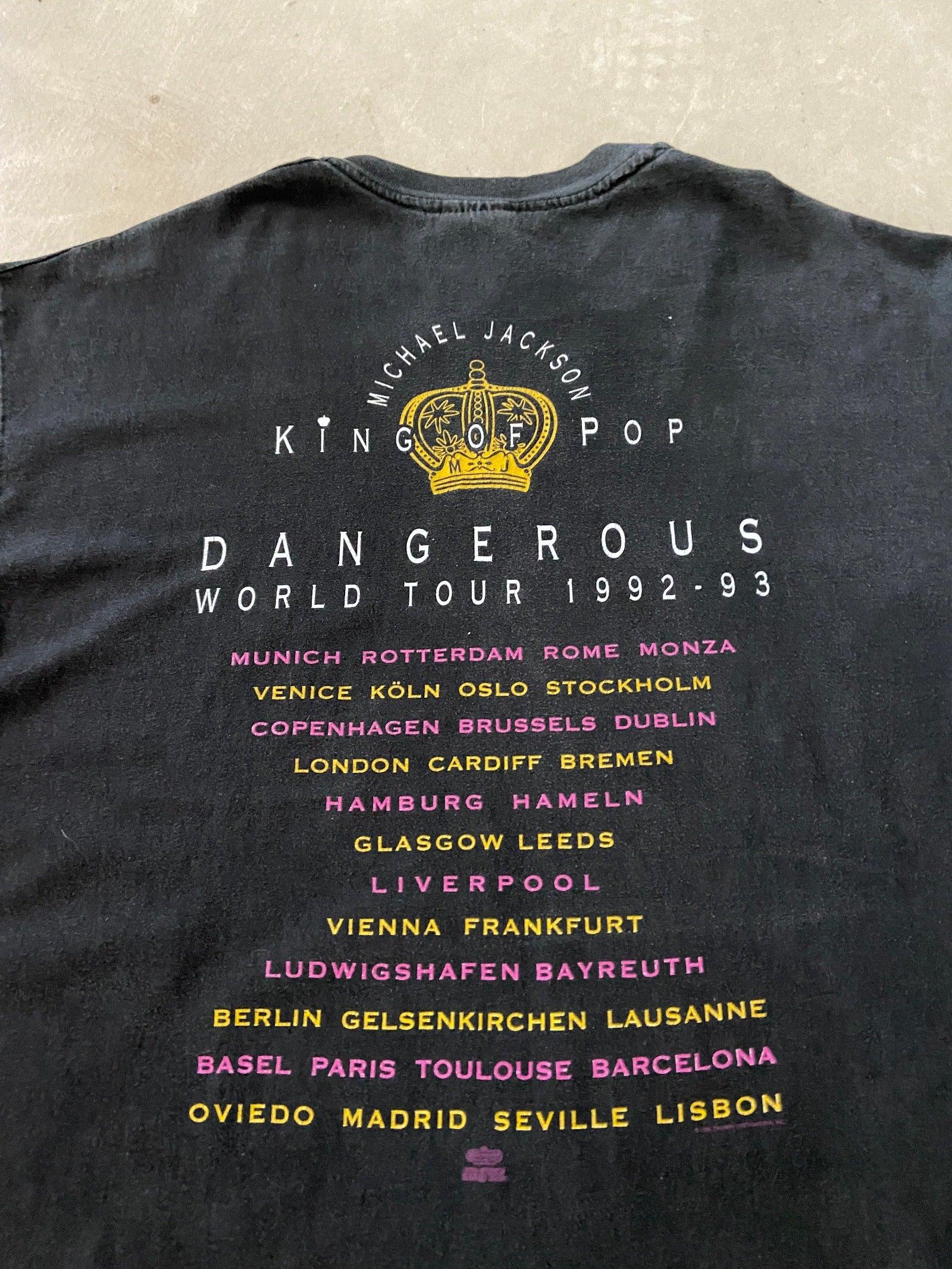 T-shirt Michael Jackson 'Long Live The King Of Pop' – Blanc, Taille XL, Coton