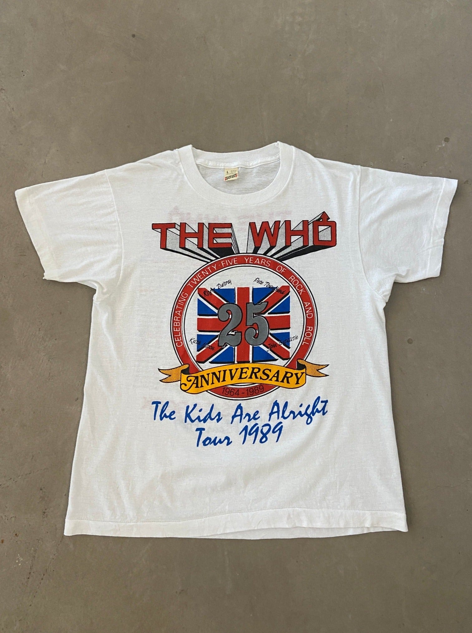 1989 The Who 25th Anniversary The Kids Are Alright Tour T-shirt - L